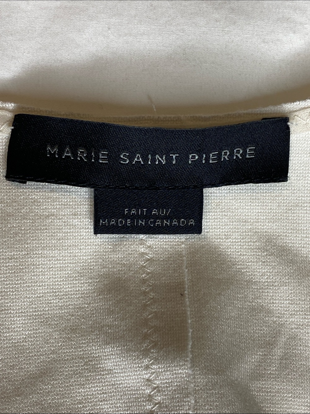 Marie Saint Pierre White Asymmetrical Structured Knit Tank Top 2 Made in Canada - Picture 6 of 15